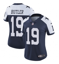 Women's Nike Dallas Cowboys #19 Brice Butler Elite Navy Blue Throwback Alternate NFL Jersey