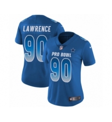 Women's Nike Dallas Cowboys #90 DeMarcus Lawrence Limited Royal Blue NFC 2019 Pro Bowl NFL Jersey