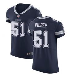 Men's Nike Dallas Cowboys #51 Kyle Wilber Navy Blue Team Color Vapor Untouchable Elite Player NFL Jersey