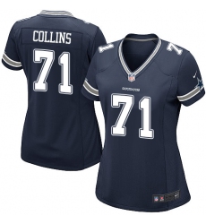 Women's Nike Dallas Cowboys #71 La'el Collins Game Navy Blue Team Color NFL Jersey