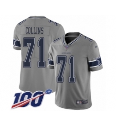 Youth Dallas Cowboys #71 La'el Collins Limited Gray Inverted Legend 100th Season Football Jersey