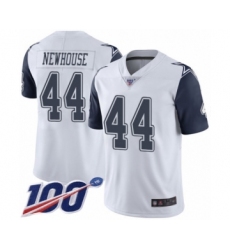 Men's Dallas Cowboys #44 Robert Newhouse Limited White Rush Vapor Untouchable 100th Season Football Jersey