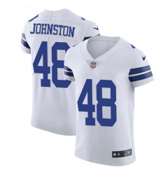 Men's Nike Dallas Cowboys #48 Daryl Johnston Elite White NFL Jersey