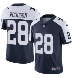 Men's Nike Dallas Cowboys #28 Darren Woodson Navy Blue Throwback Alternate Vapor Untouchable Limited Player NFL Jersey