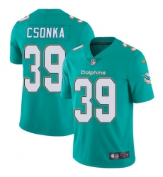 Youth Nike Miami Dolphins #39 Larry Csonka Elite Aqua Green Team Color NFL Jersey