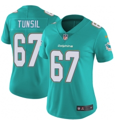 Women's Nike Miami Dolphins #67 Laremy Tunsil Elite Aqua Green Team Color NFL Jersey