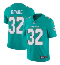 Youth Nike Miami Dolphins #32 Kenyan Drake Elite Aqua Green Team Color NFL Jersey