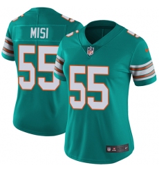 Women's Nike Miami Dolphins #55 Koa Misi Elite Aqua Green Alternate NFL Jersey