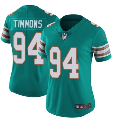 Women's Nike Miami Dolphins #94 Lawrence Timmons Elite Aqua Green Alternate NFL Jersey