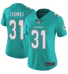 Women's Nike Miami Dolphins #31 Michael Thomas Elite Aqua Green Team Color NFL Jersey
