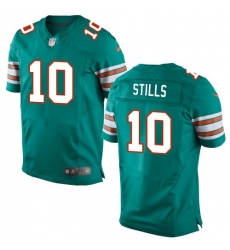 Men's Nike Miami Dolphins #10 Kenny Stills Elite Aqua Green Alternate NFL Jersey