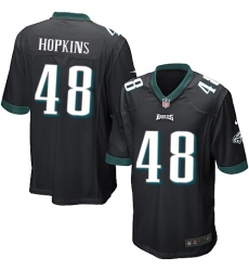 Men's Nike Philadelphia Eagles #48 Wes Hopkins Game Black Alternate NFL Jersey