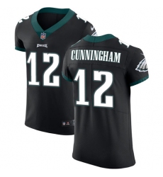 Men's Nike Philadelphia Eagles #12 Randall Cunningham Black Alternate Vapor Untouchable Elite Player NFL Jersey