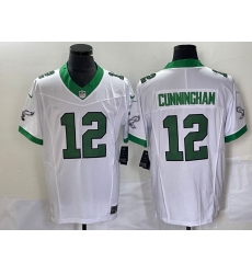 Men's Nike Philadelphia Eagles #12 Randall Cunningham White 2023 F.U.S.E. Vapor Limited Throwback Stitched Football Jersey