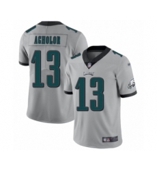 Men's Philadelphia Eagles #13 Nelson Agholor Limited Silver Inverted Legend Football Jersey