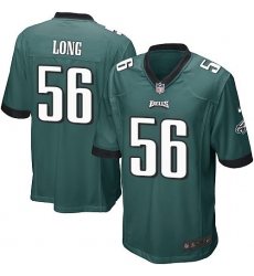 Men's Nike Philadelphia Eagles #56 Chris Long Game Midnight Green Team Color NFL Jersey