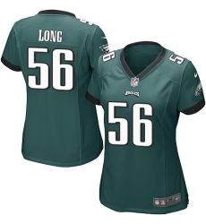 Women's Nike Philadelphia Eagles #56 Chris Long Game Midnight Green Team Color NFL Jersey