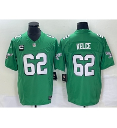 Men's Nike Philadelphia Eagles #62 Jason Kelce Green 2023 F.U.S.E. Vapor Untouchable C Stitched Football Jersey