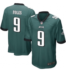 Men's Nike Philadelphia Eagles #9 Nick Foles Game Midnight Green Team Color NFL Jersey