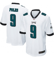 Men's Nike Philadelphia Eagles #9 Nick Foles Game White NFL Jersey