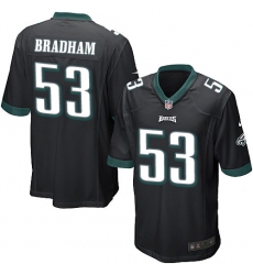 Men's Nike Philadelphia Eagles #53 Nigel Bradham Game Black Alternate NFL Jersey