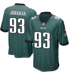 Men's Nike Philadelphia Eagles #93 Timmy Jernigan Game Midnight Green Team Color NFL Jersey