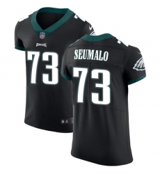 Men's Nike Philadelphia Eagles #73 Isaac Seumalo Black Alternate Vapor Untouchable Elite Player NFL Jersey