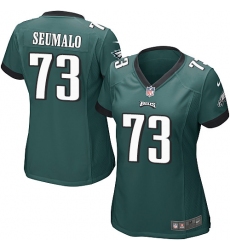 Women's Nike Philadelphia Eagles #73 Isaac Seumalo Game Midnight Green Team Color NFL Jersey