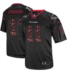 Men's Nike Atlanta Falcons #11 Julio Jones Elite New Lights Out Black NFL Jersey