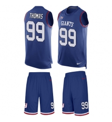 Men's Nike New York Giants #99 Robert Thomas Limited Royal Blue Tank Top Suit NFL Jersey