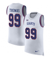 Men's Nike New York Giants #99 Robert Thomas Limited White Rush Player Name & Number Tank Top NFL Jersey