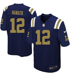 Men's Nike New York Jets #12 Joe Namath Game Navy Blue Alternate NFL Jersey