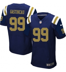 Men's Nike New York Jets #99 Mark Gastineau Elite Navy Blue Alternate NFL Jersey