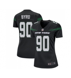 Women's New York Jets #90 Dennis Byrd Game Black Alternate Football Jersey
