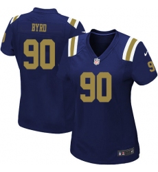 Women's Nike New York Jets #90 Dennis Byrd Game Navy Blue Alternate NFL Jersey