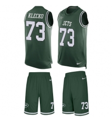 Men's Nike New York Jets #73 Joe Klecko Limited Green Tank Top Suit NFL Jersey