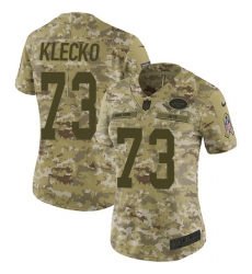 Women's Nike New York Jets #73 Joe Klecko Limited Camo 2018 Salute to Service NFL Jersey
