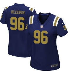 Women's Nike New York Jets #96 Muhammad Wilkerson Elite Navy Blue Alternate NFL Jersey