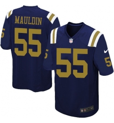 Men's Nike New York Jets #55 Lorenzo Mauldin Game Navy Blue Alternate NFL Jersey