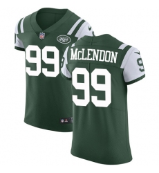 Men's Nike New York Jets #99 Steve McLendon Elite Green Team Color NFL Jersey