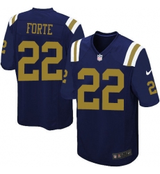 Youth Nike New York Jets #22 Matt Forte Elite Navy Blue Alternate NFL Jersey