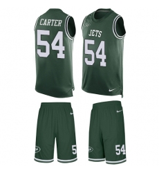 Men's Nike New York Jets #54 Bruce Carter Limited Green Tank Top Suit NFL Jersey