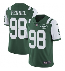 Youth Nike New York Jets #98 Mike Pennel Elite Green Team Color NFL Jersey