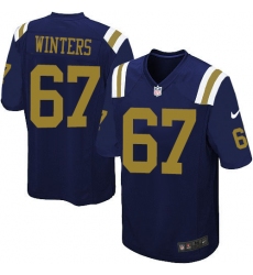 Youth Nike New York Jets #67 Brian Winters Elite Navy Blue Alternate NFL Jersey