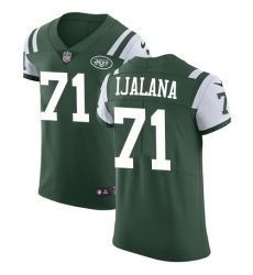 Men's Nike New York Jets #71 Ben Ijalana Elite Green Team Color NFL Jersey