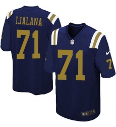 Men's Nike New York Jets #71 Ben Ijalana Game Navy Blue Alternate NFL Jersey
