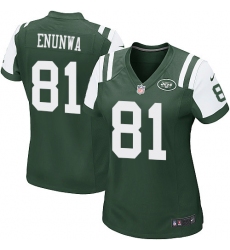 Women's Nike New York Jets #81 Quincy Enunwa Game Green Team Color NFL Jersey