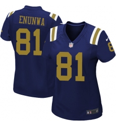 Women's Nike New York Jets #81 Quincy Enunwa Game Navy Blue Alternate NFL Jersey