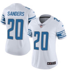 Women's Nike Detroit Lions #20 Barry Sanders Elite White NFL Jersey