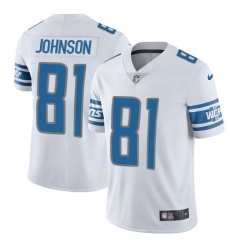 Youth Nike Detroit Lions #81 Calvin Johnson Elite White NFL Jersey